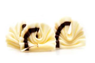 Mini Fächer weiß/dunkel