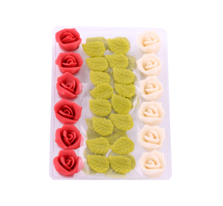 Rosenmischung mit Blätter