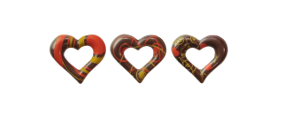 Herzen Dekor zartbitter sortiert